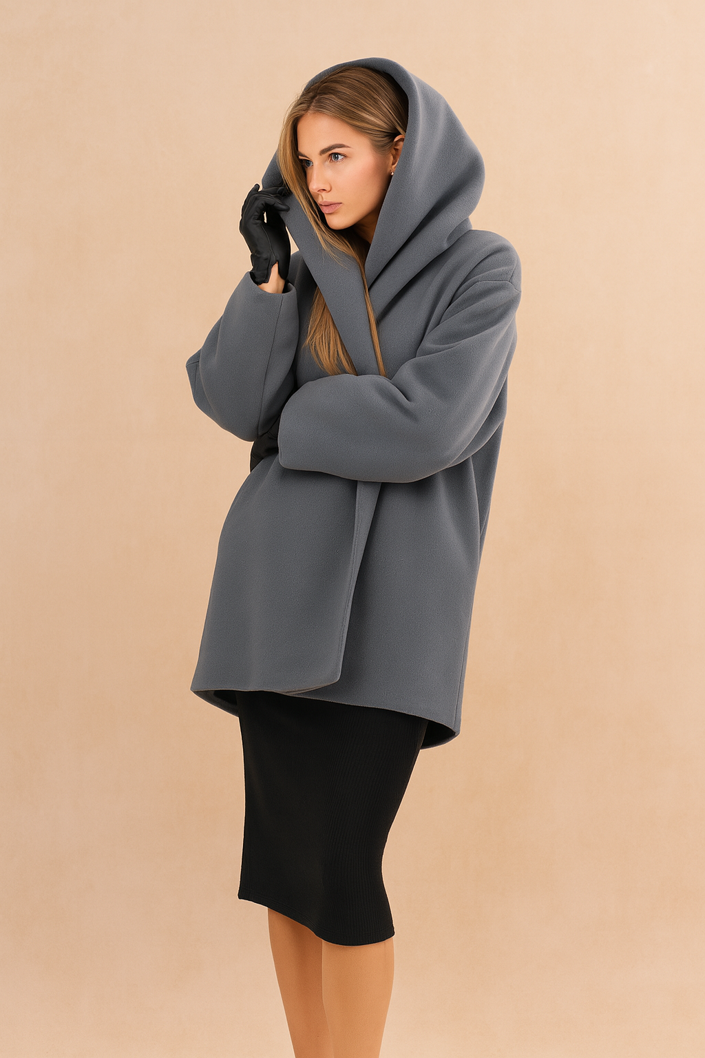 Cappotto Lungo Donna Oversize Elegante in Tessuto di Alta Qualità 5