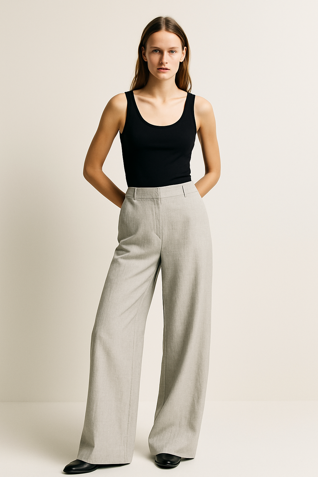 Martina | Pantaloni larghi in lino